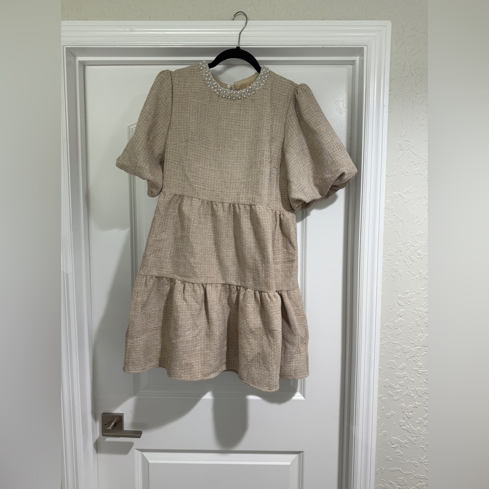 Elegant Beige Women's Formal Dress